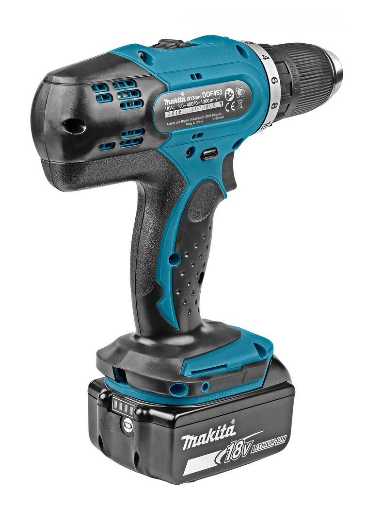 Makita Akku-Bohrschrauber, 18 V, DDF453SYE LXT 18V, 2 x 1,5 Ah Li-Ion + Lader im Koffer