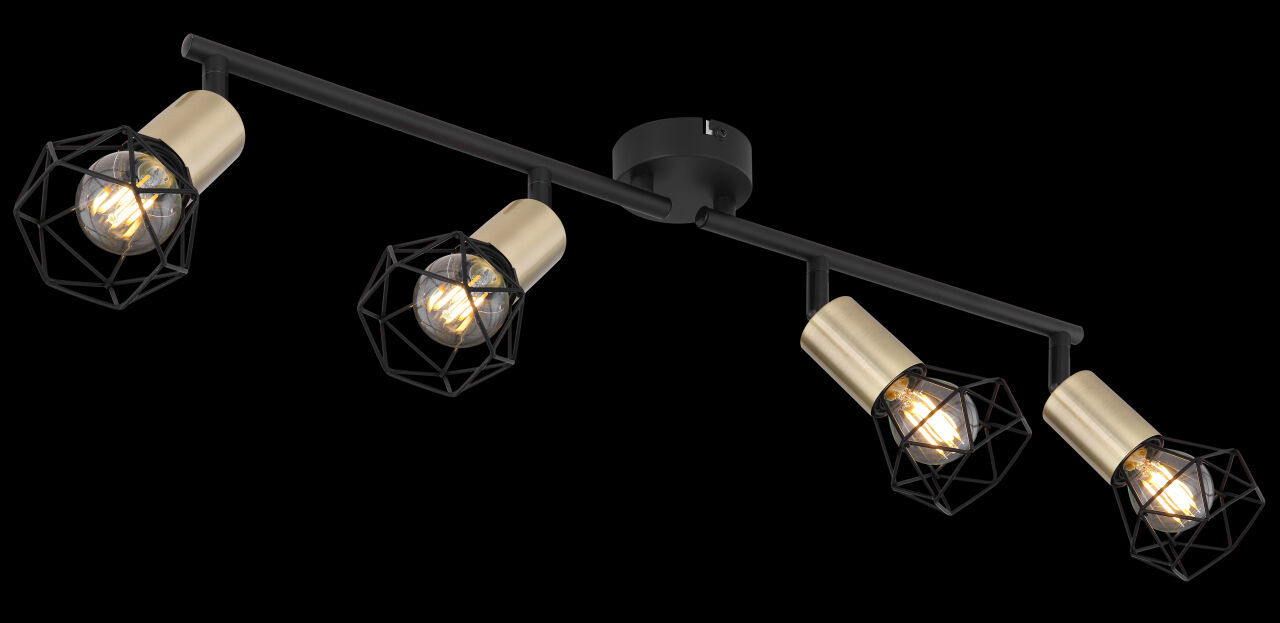 Globo Lighting - XARA I - Strahler Metall schwarz, 4x E14