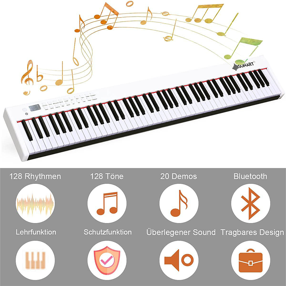 Keyboard 88 Tastatur mit Pedal&Tragetasche