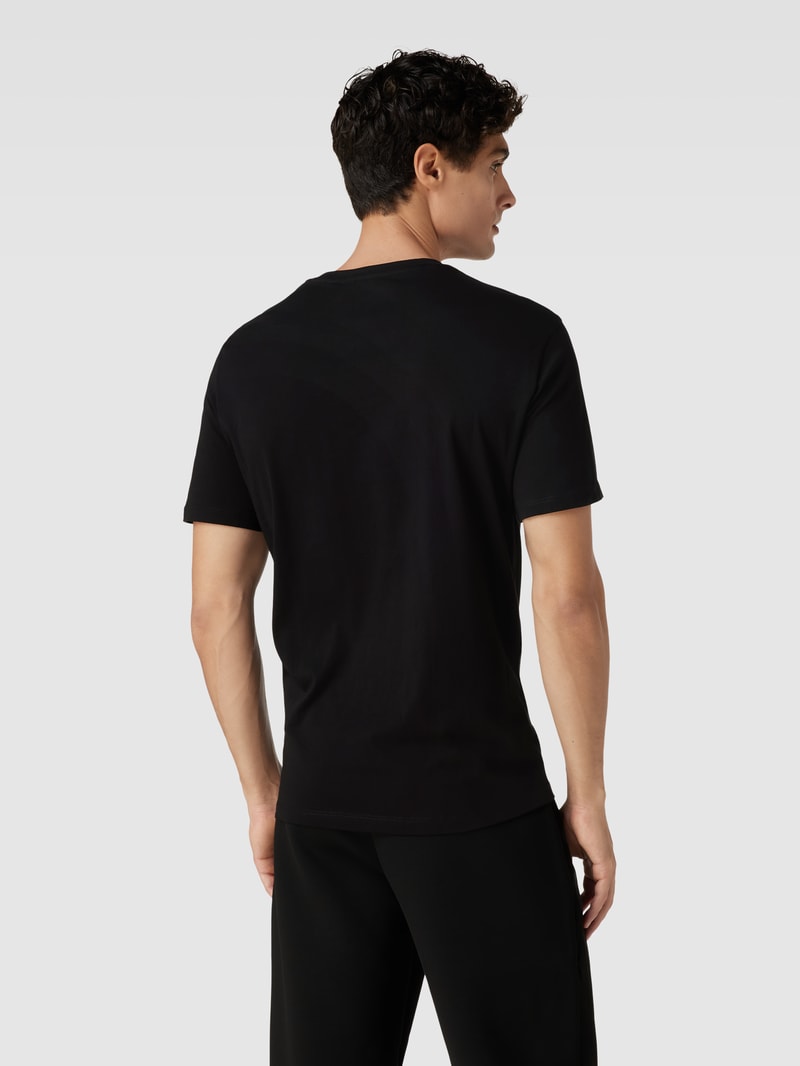 T-Shirt mit Label-Motiv-Print Modell 'Watercapsule' in schwarz