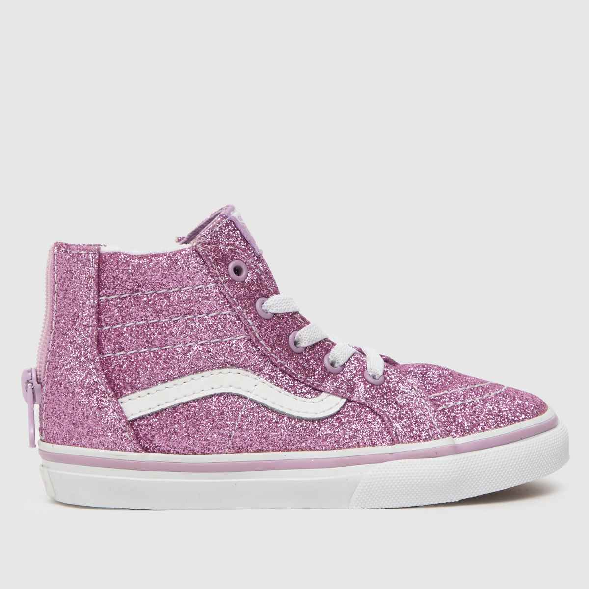 Vans Rózsaszín Sk8-Hi Zip Csillámos Lány Kisgyermek Tornacipő