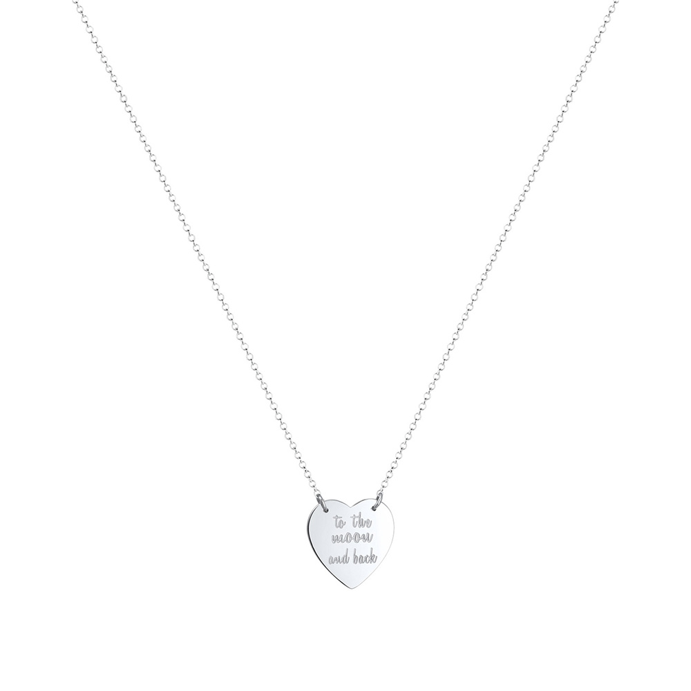 Elli Elli Collier Femme Pendentif Coeur en Argent Sterling 925 Bijoux