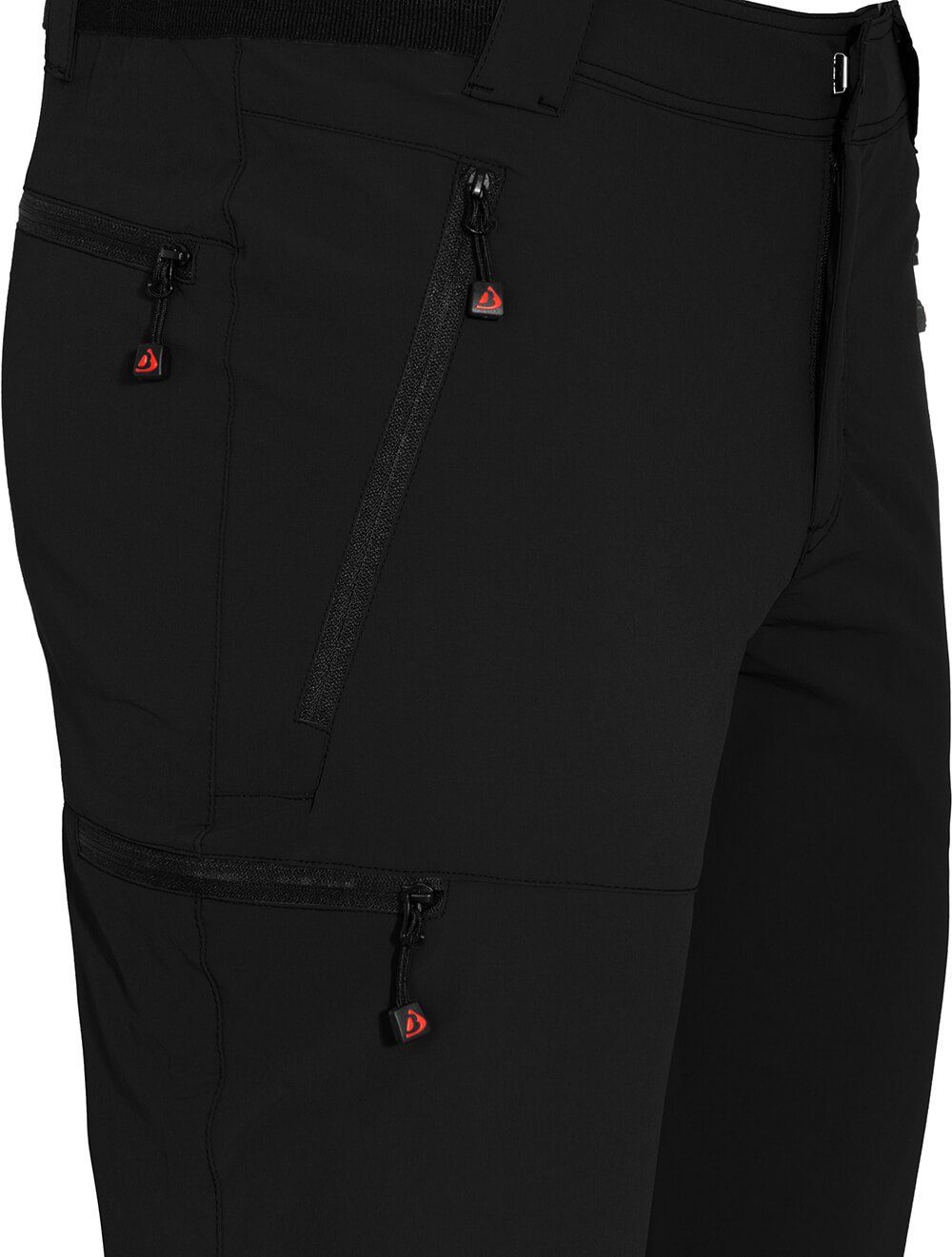 Bergson Outdoorhose ARRESÖ COMFORT (slim) Herren Wanderhose, leicht, strapazierfähig, Kurzgrößen, schwarz