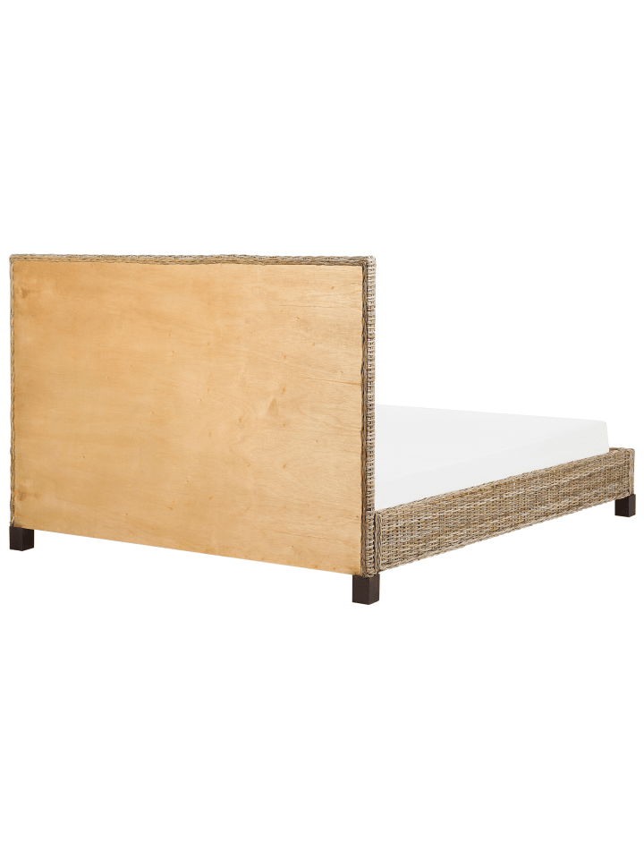 Beliani Doppelbett SALBRIS in /Dunkler Holzfarbton - (W) 152 x (H) 120 x (L) 213 cm günstig kaufen onesize