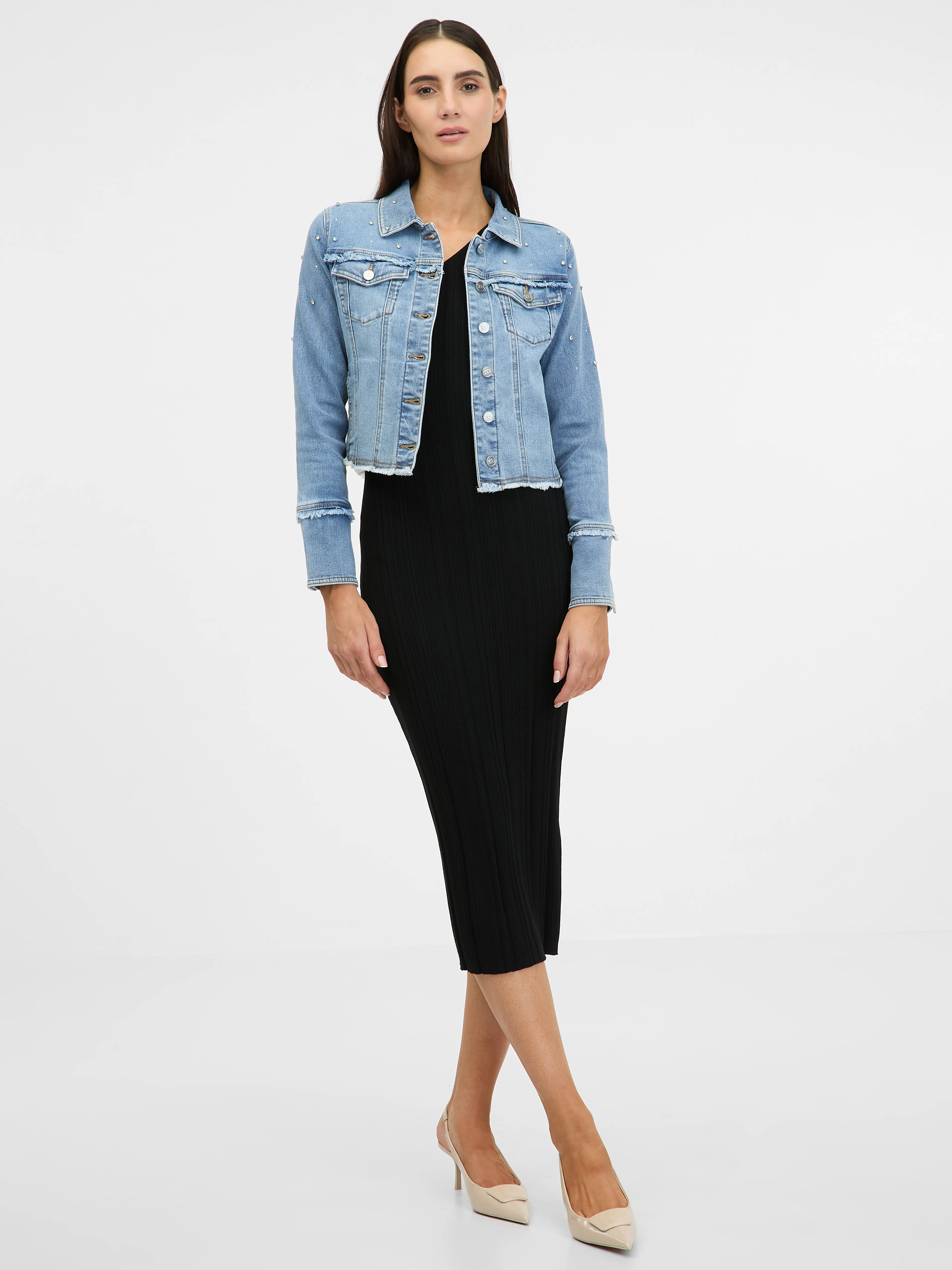 Hellblaue Damen-Jeansjacke ORSAY