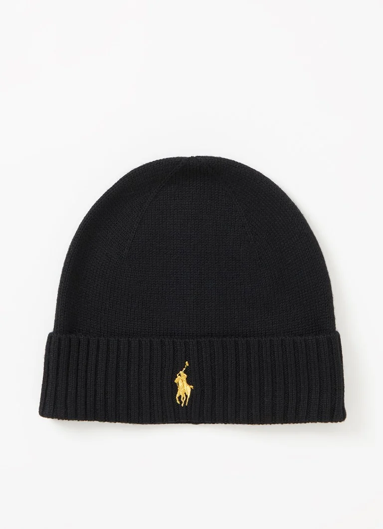 Ralph Lauren Wool beanie with logo embroidery