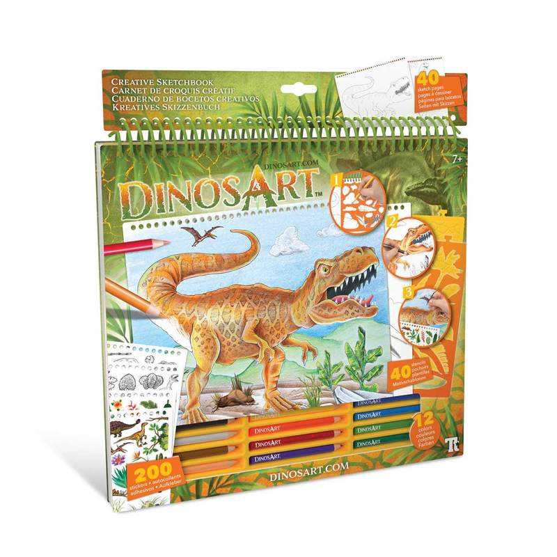 Carnet créatif Sketchbook DinosArt