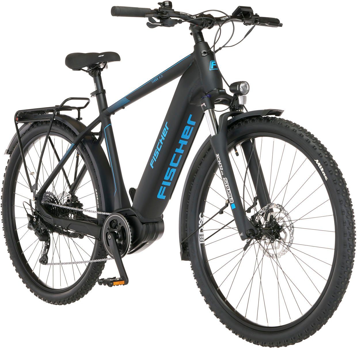 FISCHER Fahrrad E-Bike TERRA 4.5i 522, 10 Gang Shimano Deore Schaltwerk, Kettenschaltung, Mittelmotor, 522 Wh Akku, (mit Schloss)