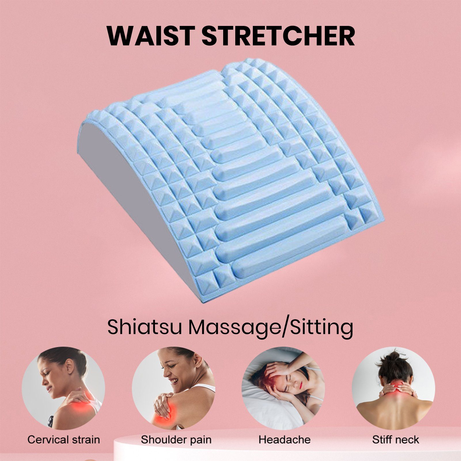 farfi Rückentrainer Wirbelsäulenkorrektur-Massagegerät, verbessert die Körperhaltung, (1 x Massagegerät)
