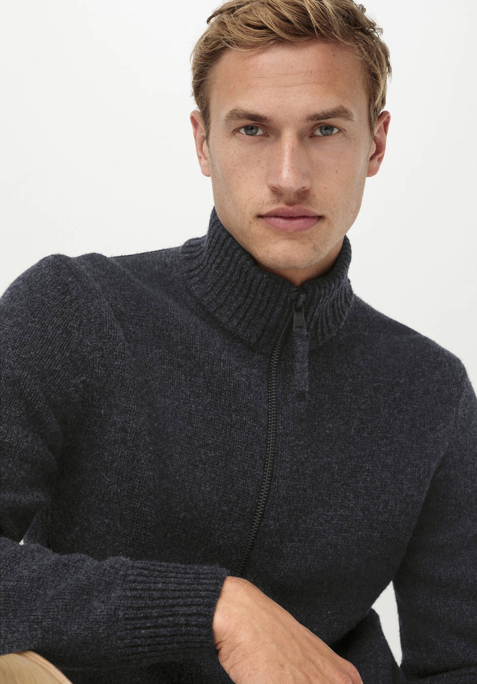 Zip-Jacke aus reiner Bio-Lambswool