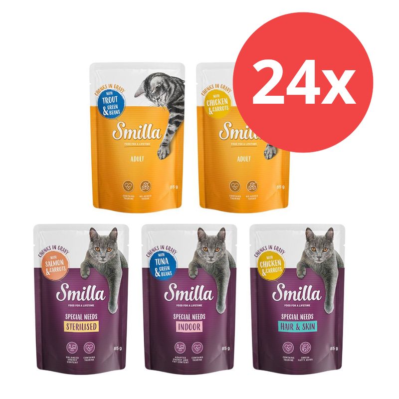Sparpaket 24 x 85 g Smilla Häppchen mit Gemüse