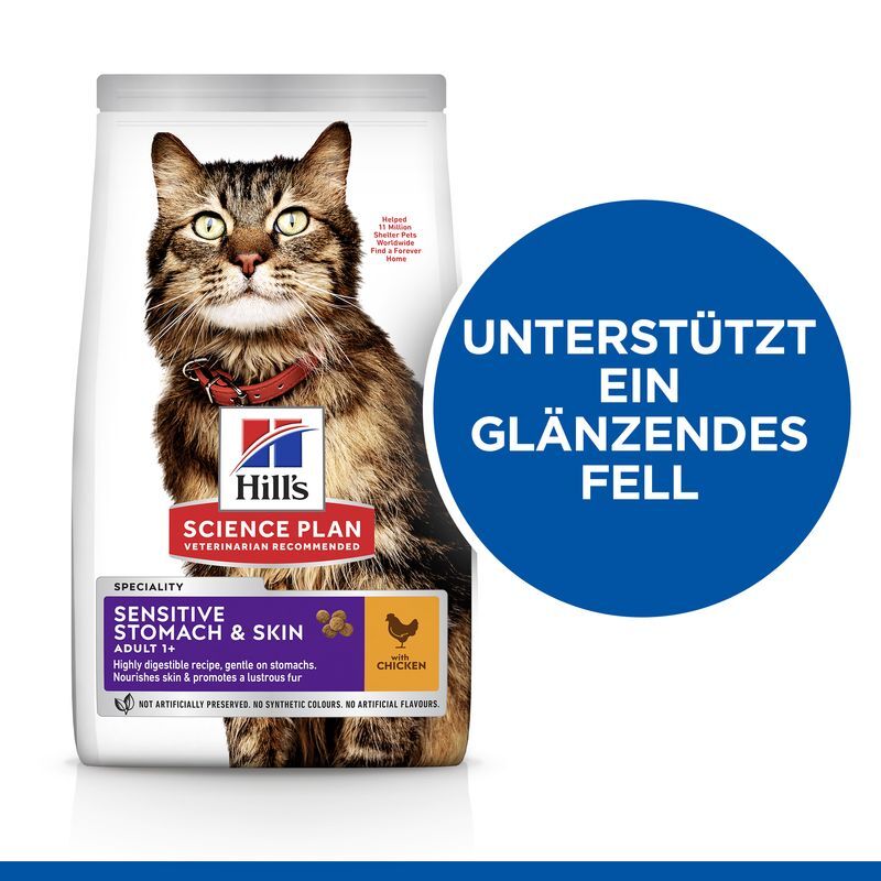 Hill's Trockenfutter Hill's Science Plan Sensitive Stomach & Skin Adult 1+ mit Huhn 1,5 kg