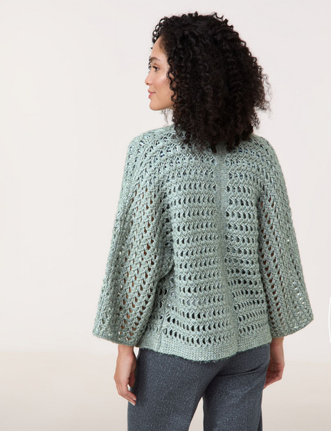 Lockerer Cardigan in Lochstrick