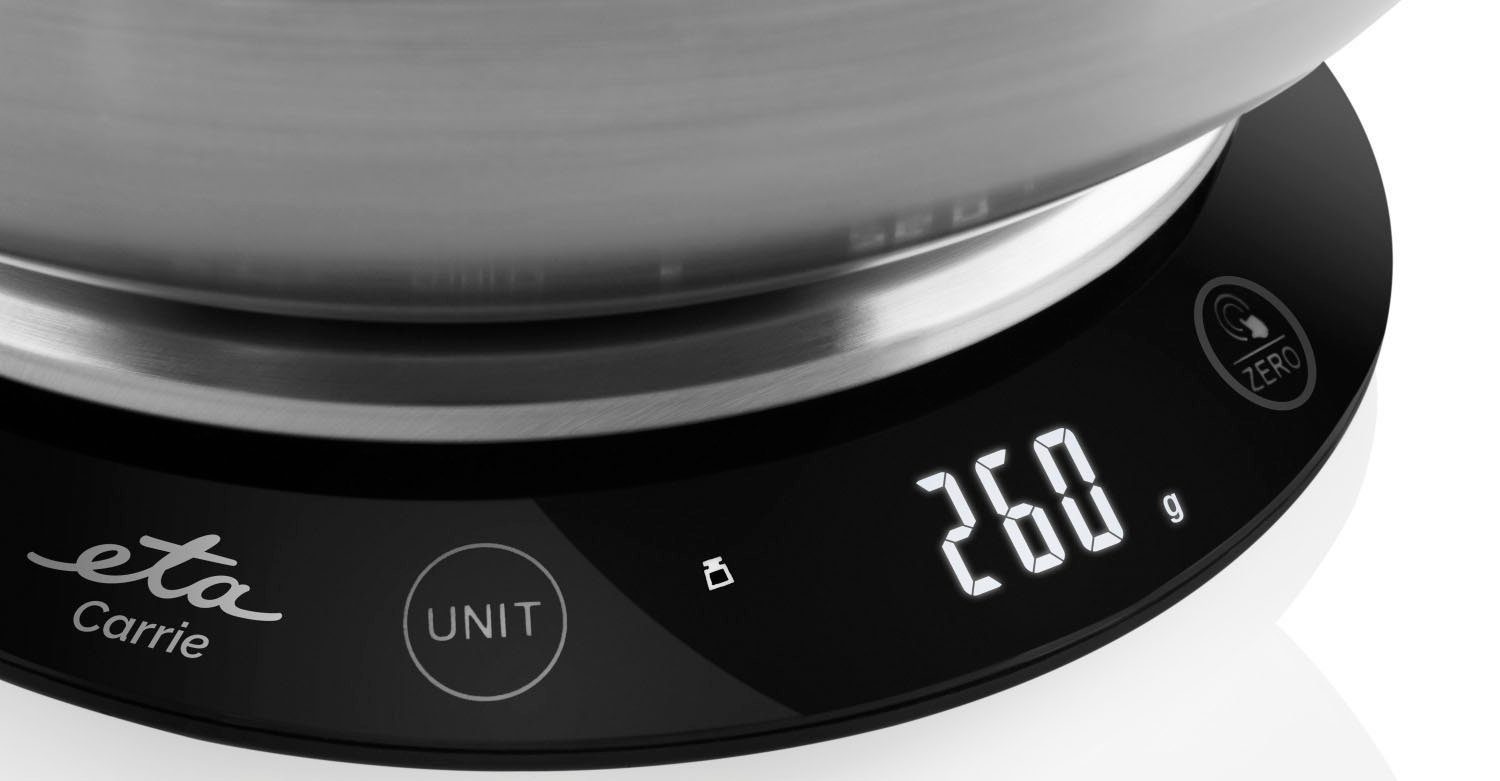 eta Küchenwaage ETA777790000 Carrie, (1-tlg), bis 5kg, Genauigkeit 1g, TARE, Touch-Steuerung