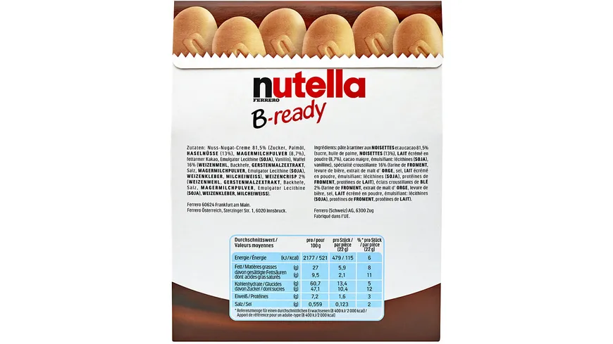 Ferrero nutella B-ready 132 g
