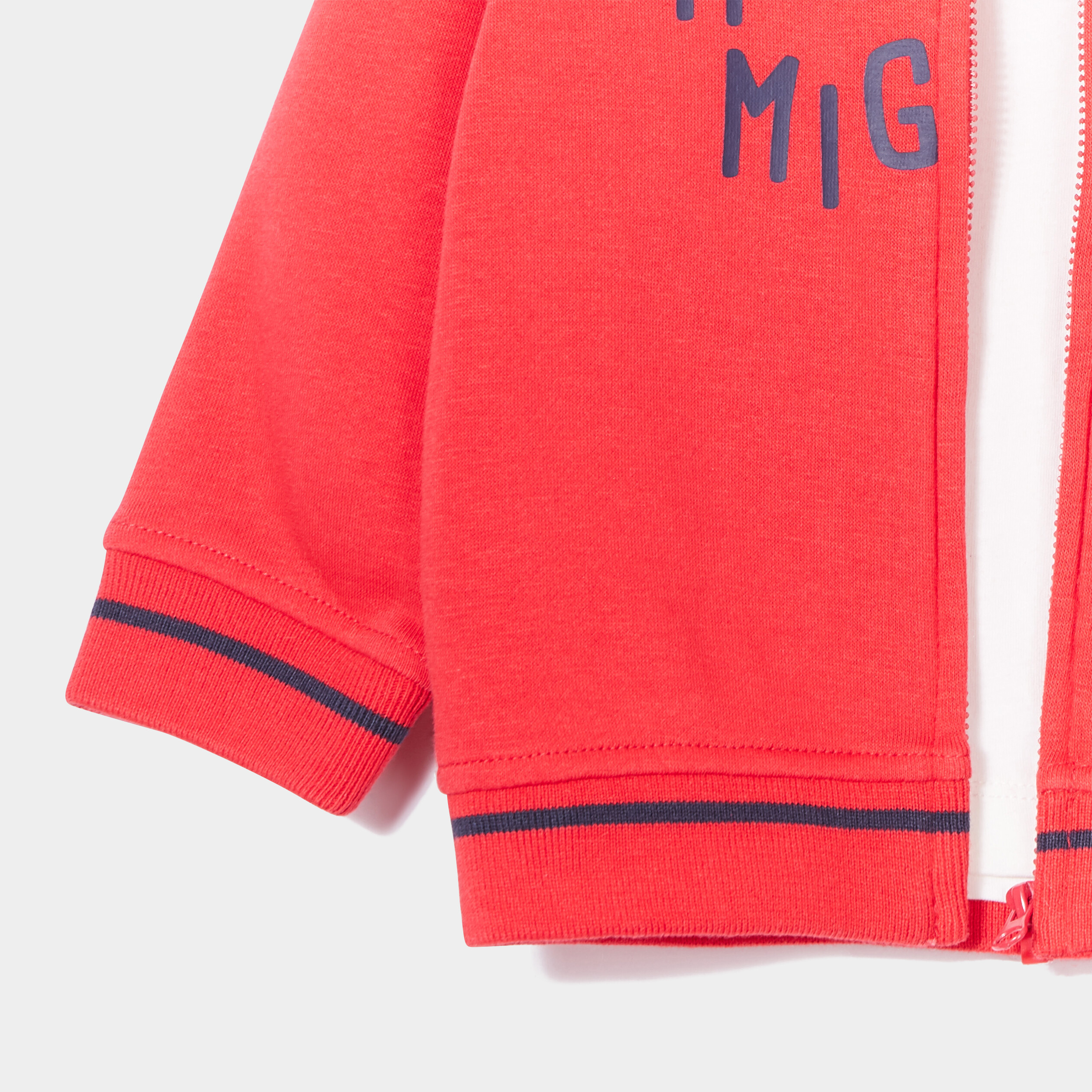 Ensemble 2 pièces t-shirt et gilet teddy rouge bébé garçon | La Halle