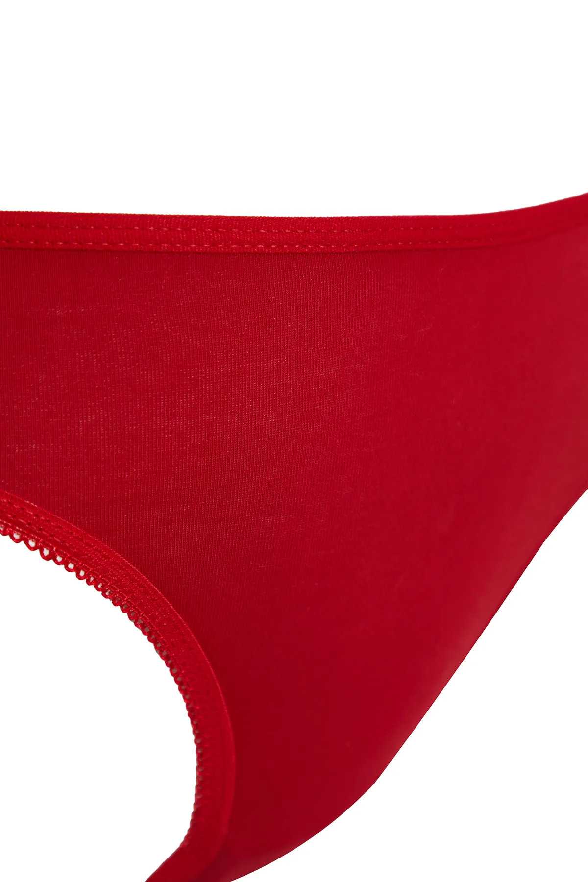 Trendyol Collection  Rot-Mehrfarbig Mehrfarbig 3er-Pack Brazilian-Slips aus Baumwolle mit Spitzendetail THMAW21KU0008