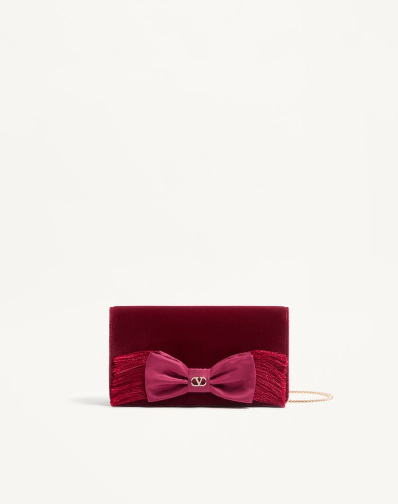 Mini bolsa de ombro de veludo exclusiva VLogo