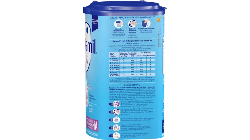 Aptamil HA 1 Hydrolysierte Anfangsnahrung 800 g