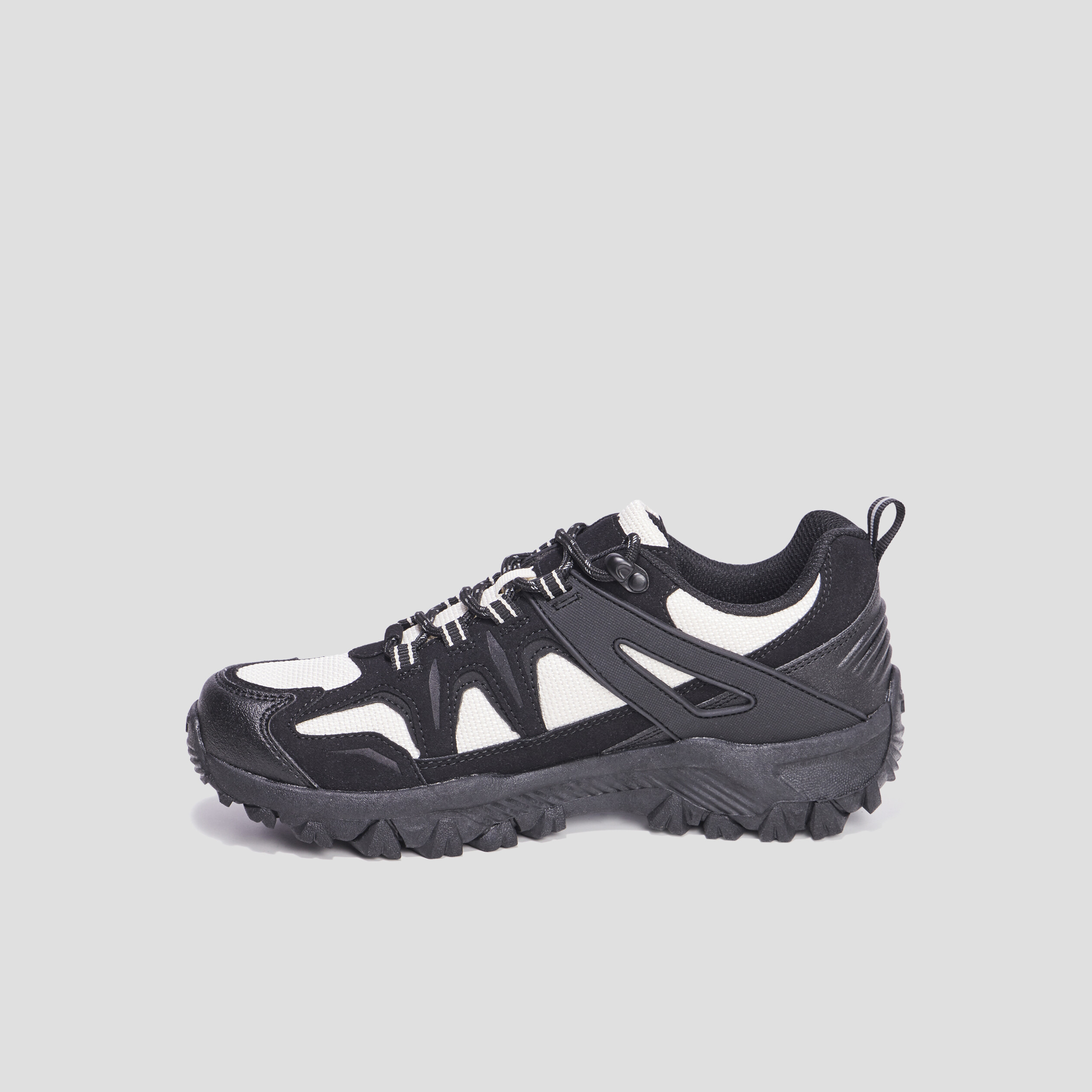 Baskets running à lacets Trappeur noir femme | La Halle