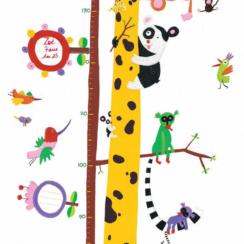 Toise-sticker mural Les z'amis d'Amazonie Djeco
