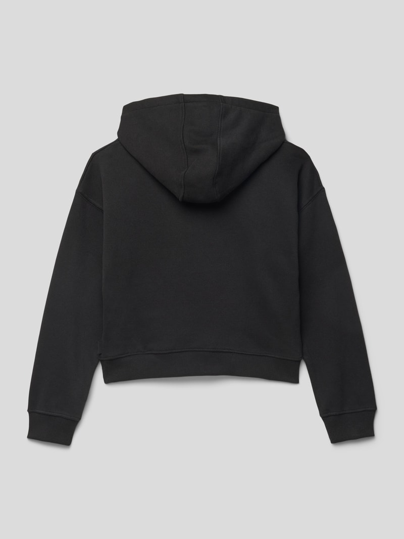 Cropped Hoodie mit Label-Print Modell 'CLEAN' in schwarz