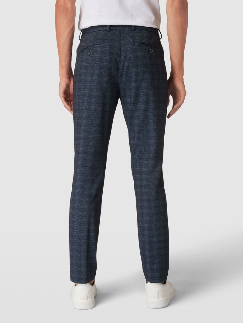 Stoffhose mit französischen Eingrifftaschen in marineblau