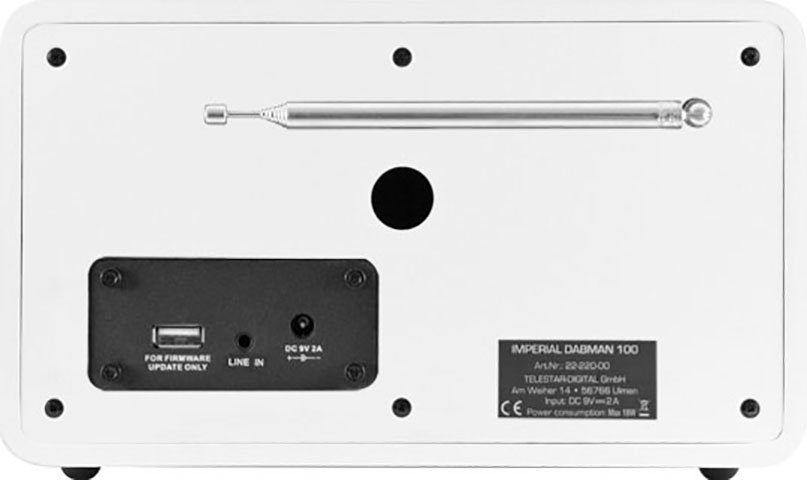 IMPERIAL by TELESTAR DABMAN 100 Digitalradio (DAB) (Digitalradio (DAB), FM-Tuner, UKW mit RDS, 7 W)