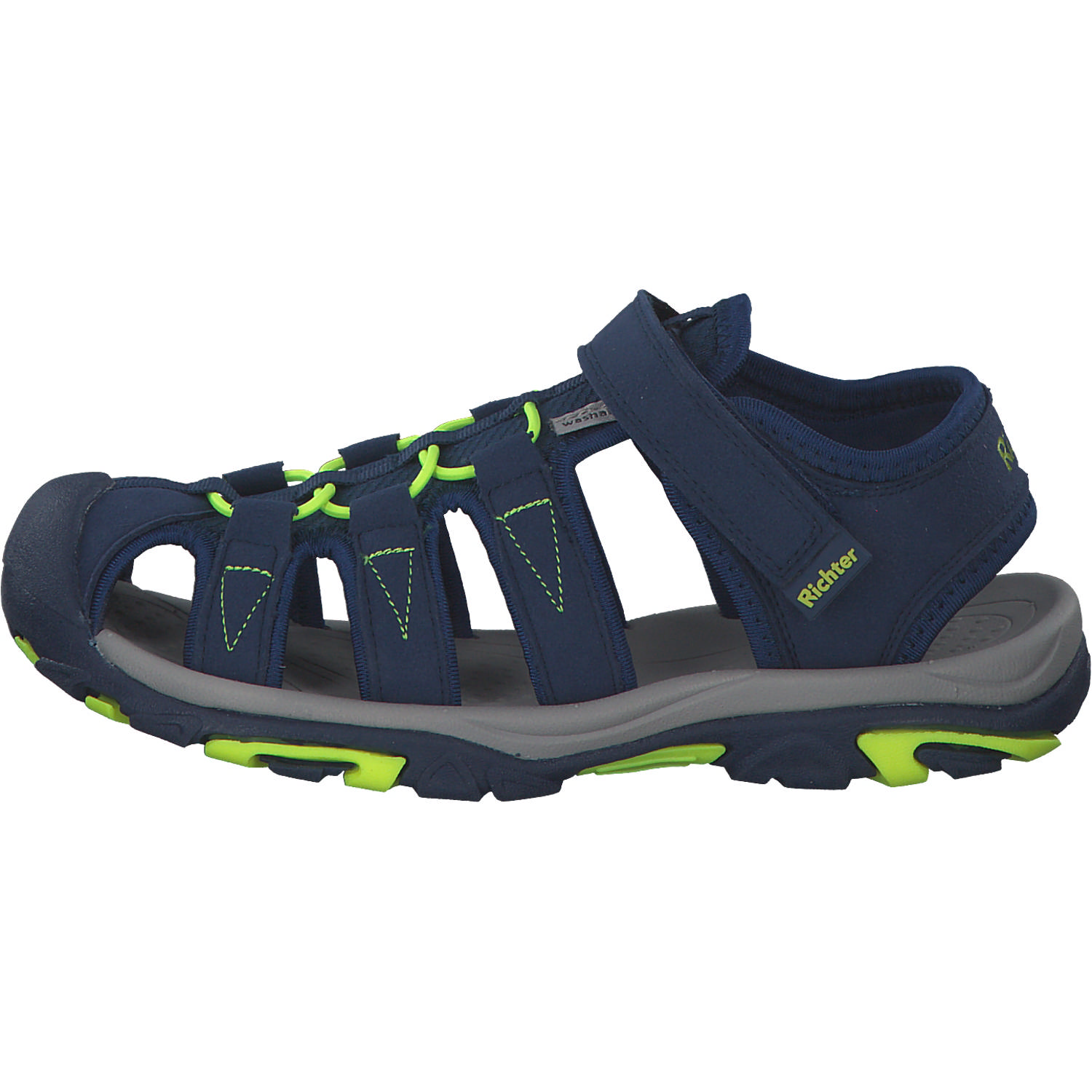Richter 7151, Sandalen (Kinder), Kinder, nautia/blue/neonlime