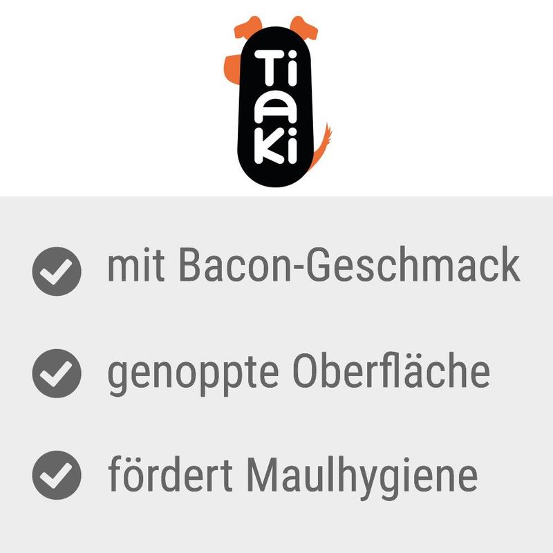 TIAKI Kauspielzeug mit Bacon-Geschmack zu TOP-Preisen | bitiba.de