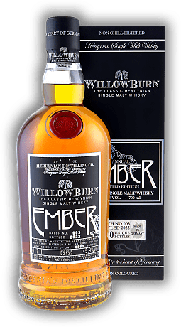 Willowburn Ember 2022 Batch No. 3 Peated Hercynian Single Malt 45,9% Willowburn Ember 2022 Batch No. 3 Peated Hercynian Single Malt 45,9% Limited Edition 0,7	 Liter - Vol 45,9%