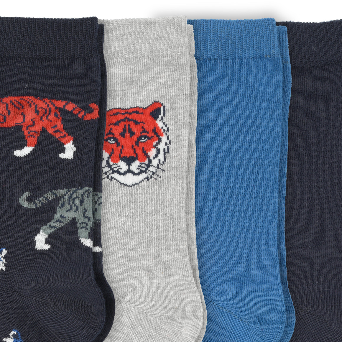 4 Paar Jungen Socken in verschiedenen Dessins