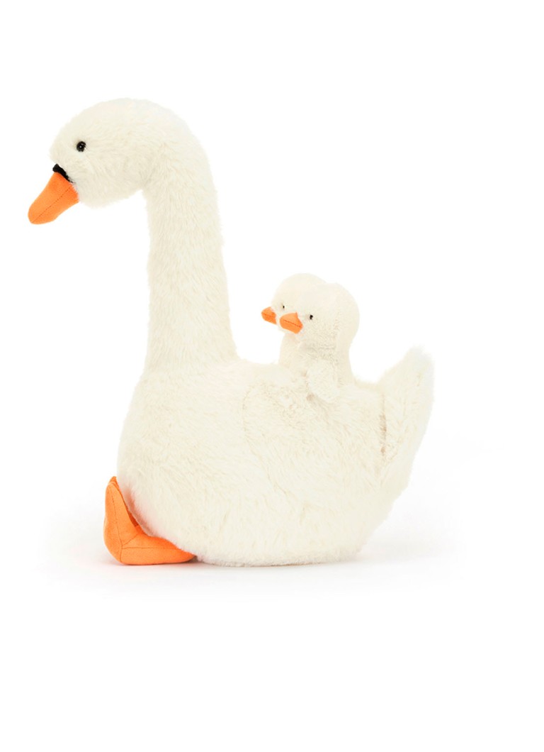 Cisne de pelúcia Jellycat Featherful, 39 cm