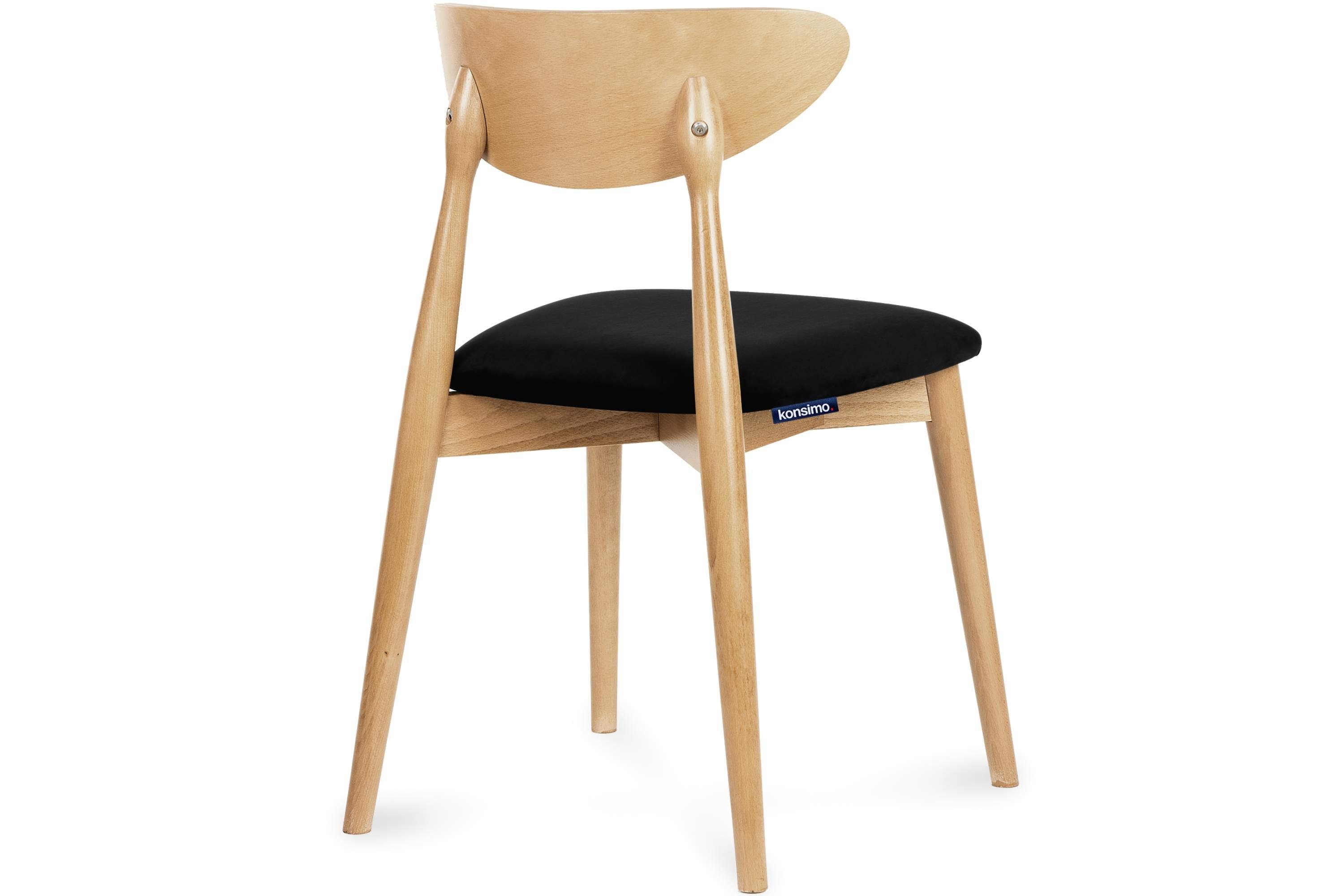 Konsimo Holzstuhl RABI Esstischstühl Küchenstühl Esszimmer Stühl Eiche (Esszimmerstühl, 2 St), Gestell aus Massivholz