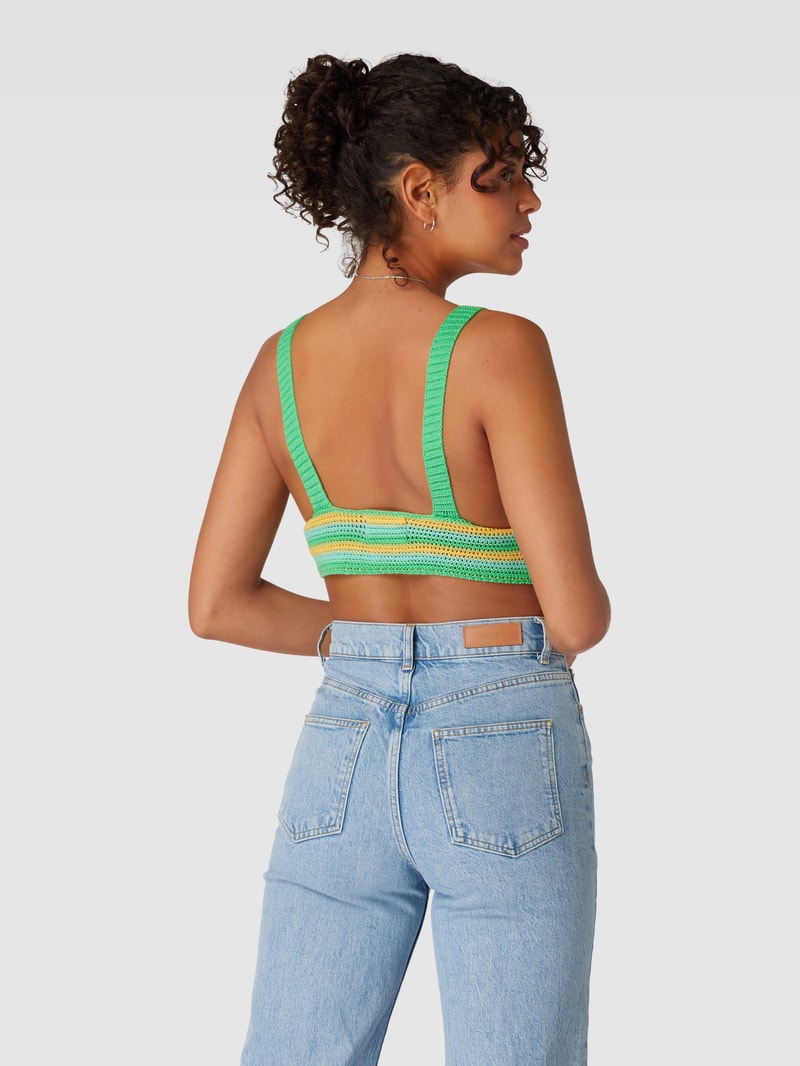 Bralette-Top in Strick-Optik Modell 'BEDDY' in grün