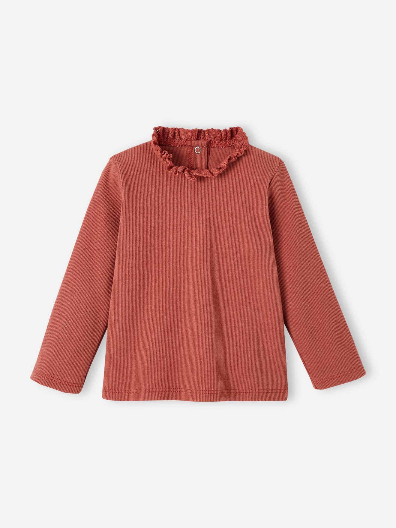 Ensemble bébé salopette courte à carreaux, T-shirt en côtes uni et son bandeau assorti vieux rose