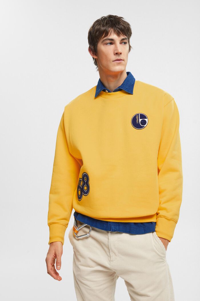 College-Sweatshirt mit Patches