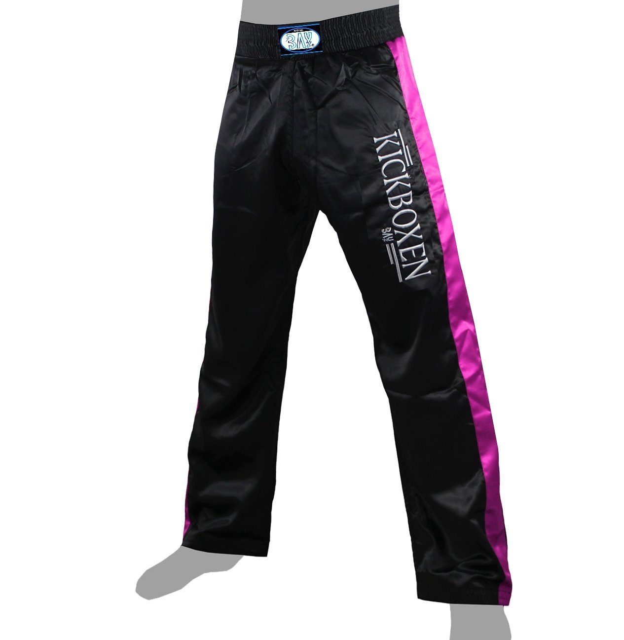 BAY-Sports Sporthose Stick Kickboxhose Hose Short Kickboxen Kampfsport schwarz pink (1-tlg) Kampfsporthose Kinder und Erwachsene