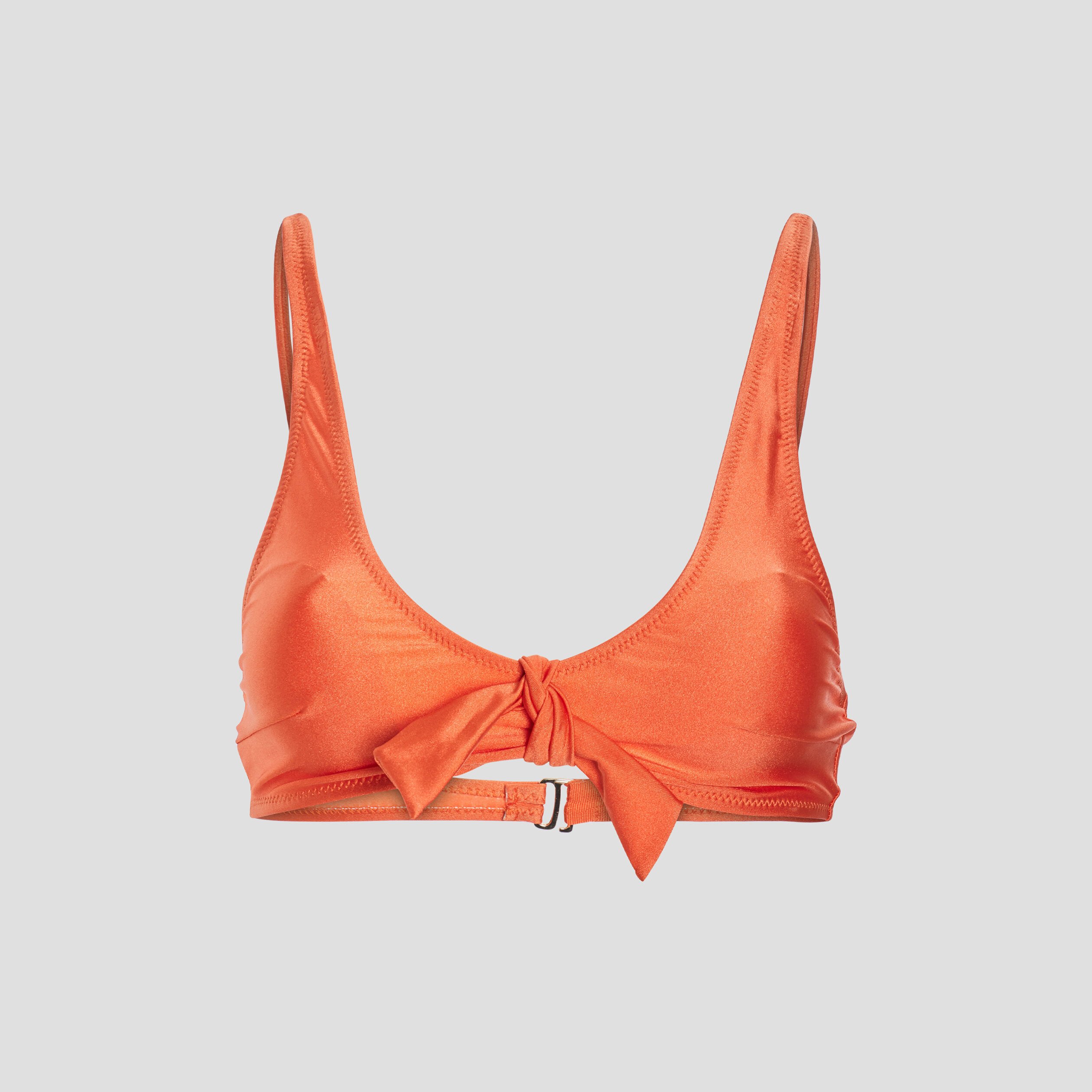 Haut de maillot de bain bretelles larges orange femme | La Halle