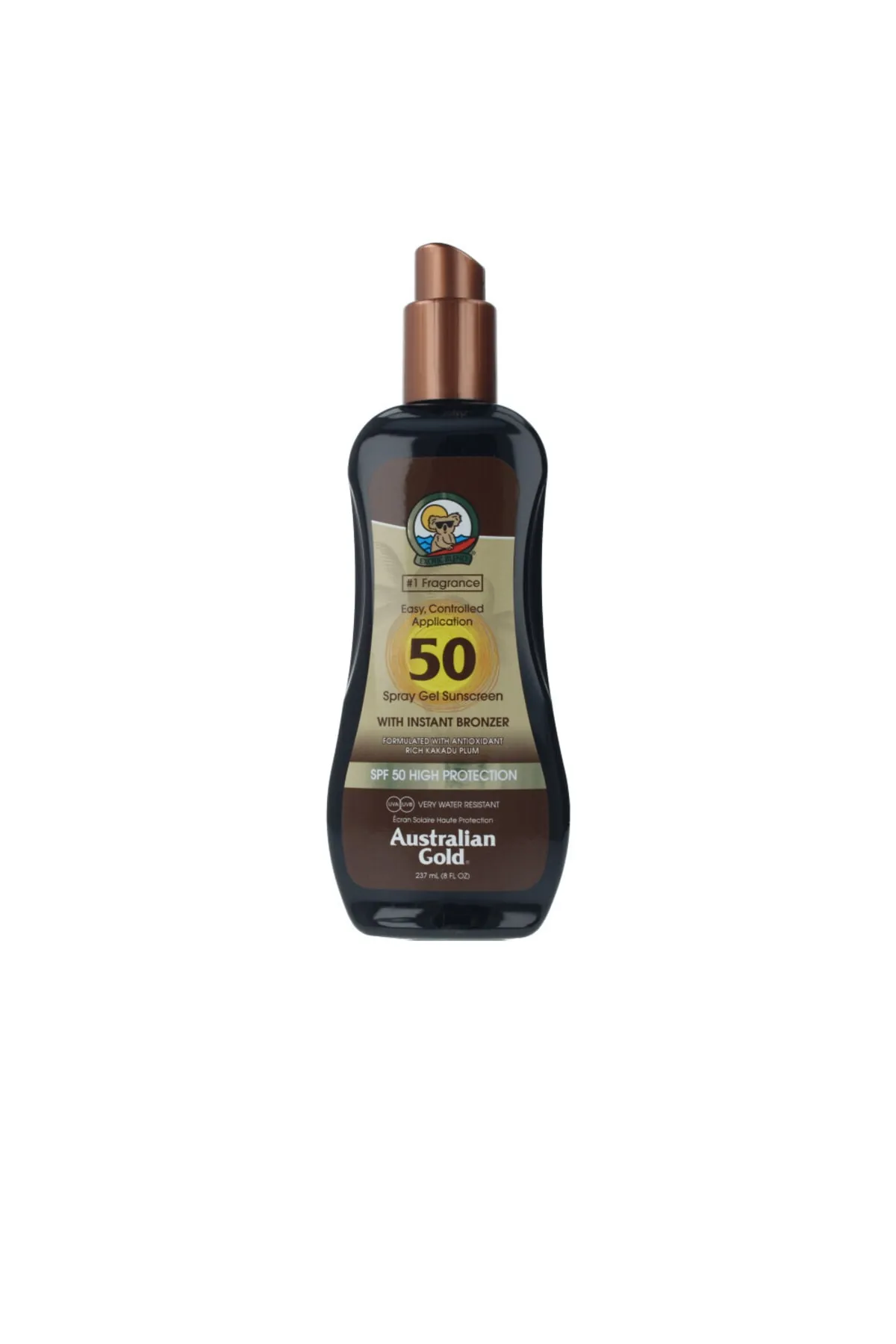 Australian Gold  Sonnenschutz Spf50 Spray-Gel mit Instant Bronzer Australian Gold 237 ml