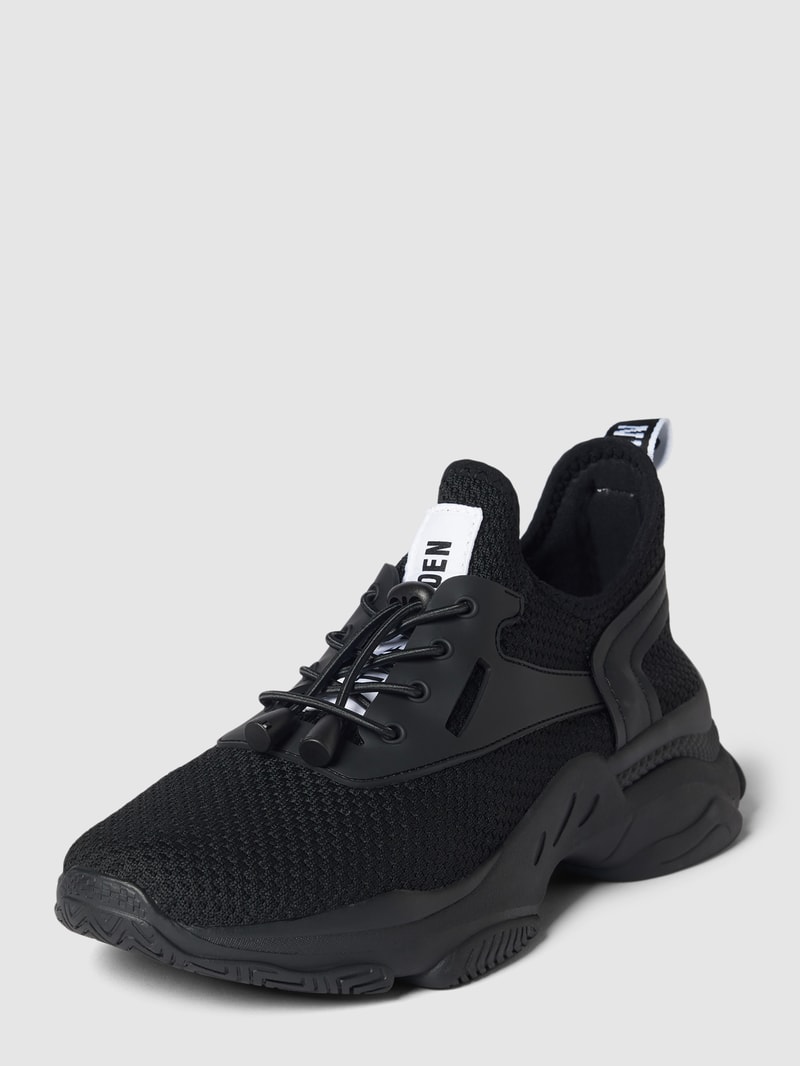 Sneaker mit Label-Patch Modell 'MATCH' in schwarz