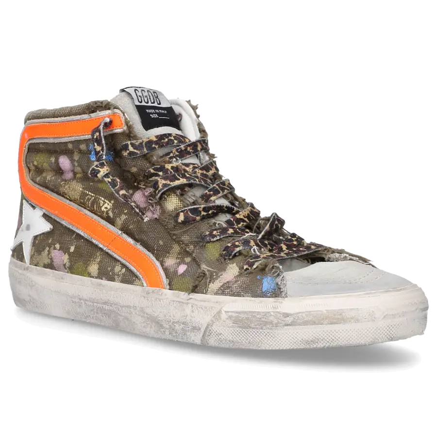 Golden Goose - Sneaker high SLIDE Canvas - grün