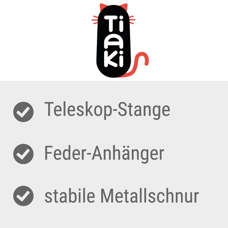TIAKI Teleskop-Katzenangel mit Federn zu TOP-Preisen | bitiba %