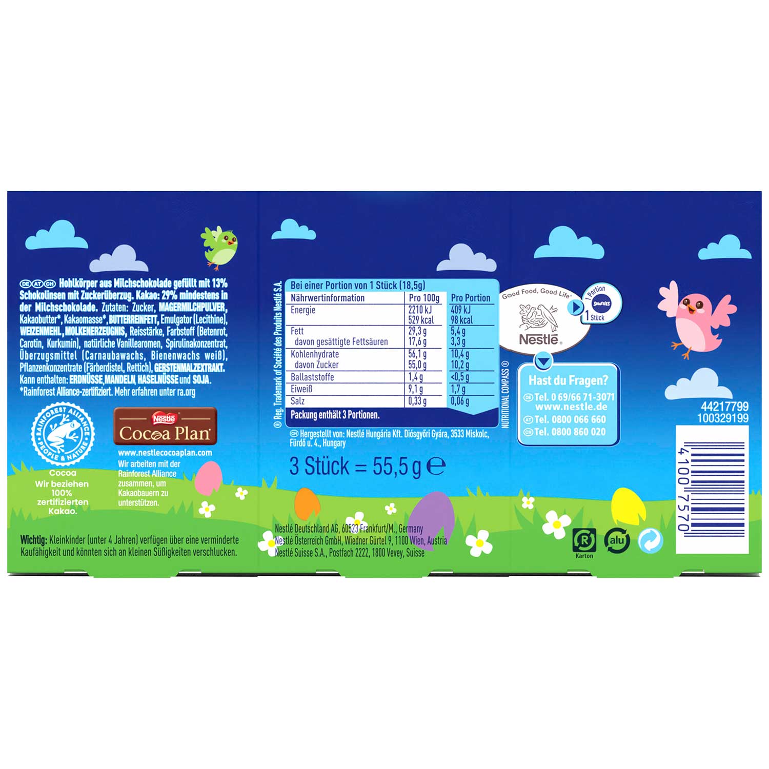 Smarties Mini-Osterhasen 3x18,5g