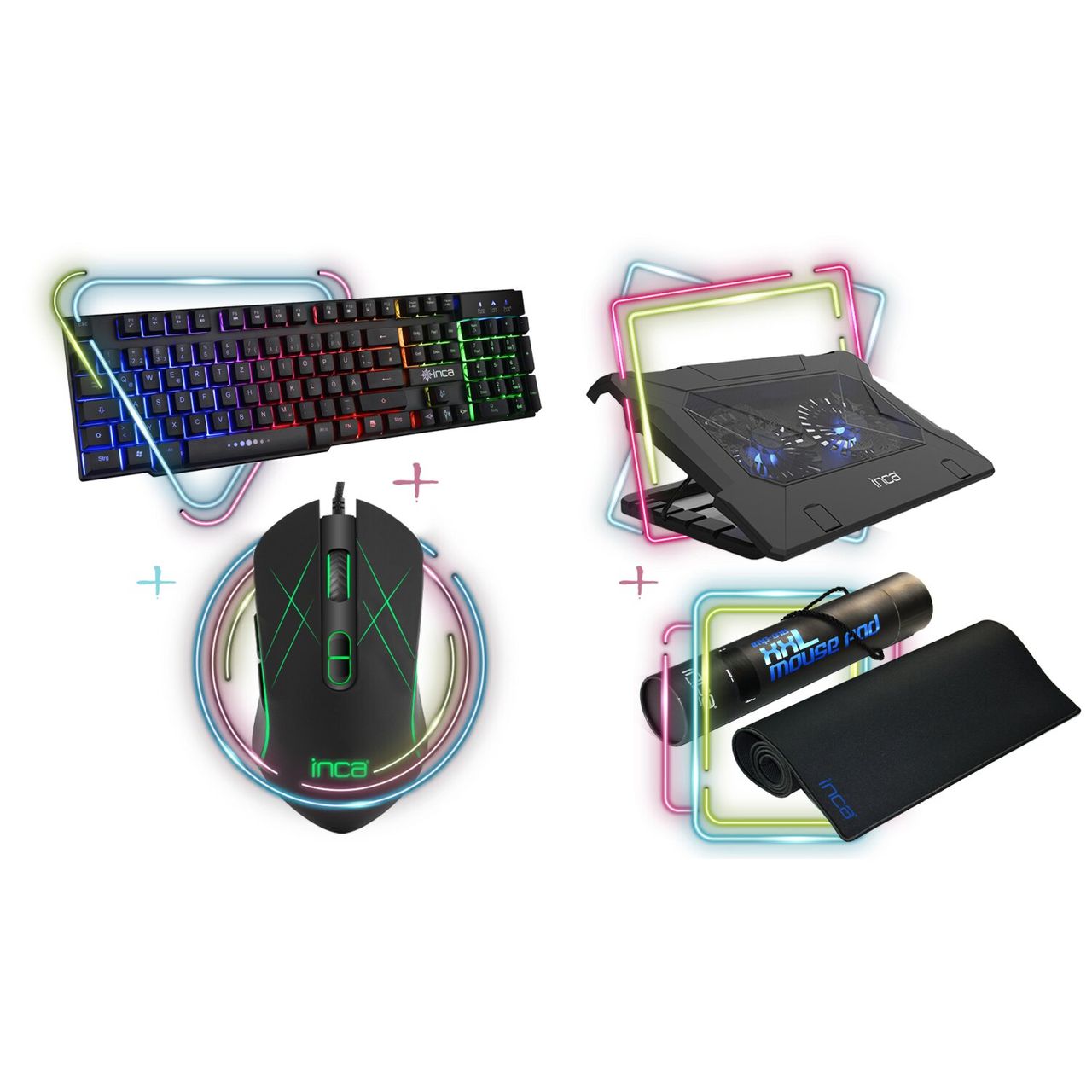 Inca Gaming Komplet-Set Beginner Gaming Tastatur INCA,17,22,25,12