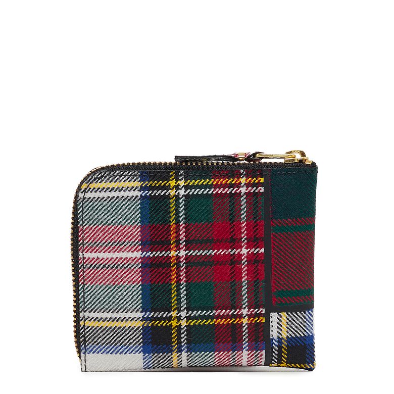 Comme des Garcons Wallet Tartan Patchwork Red