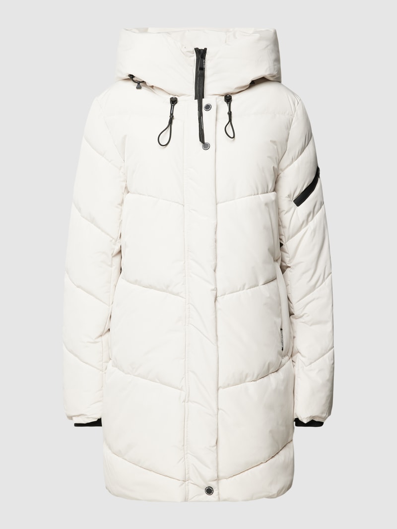 Steppmantel mit Kapuze Modell 'JORDIS' in offwhite