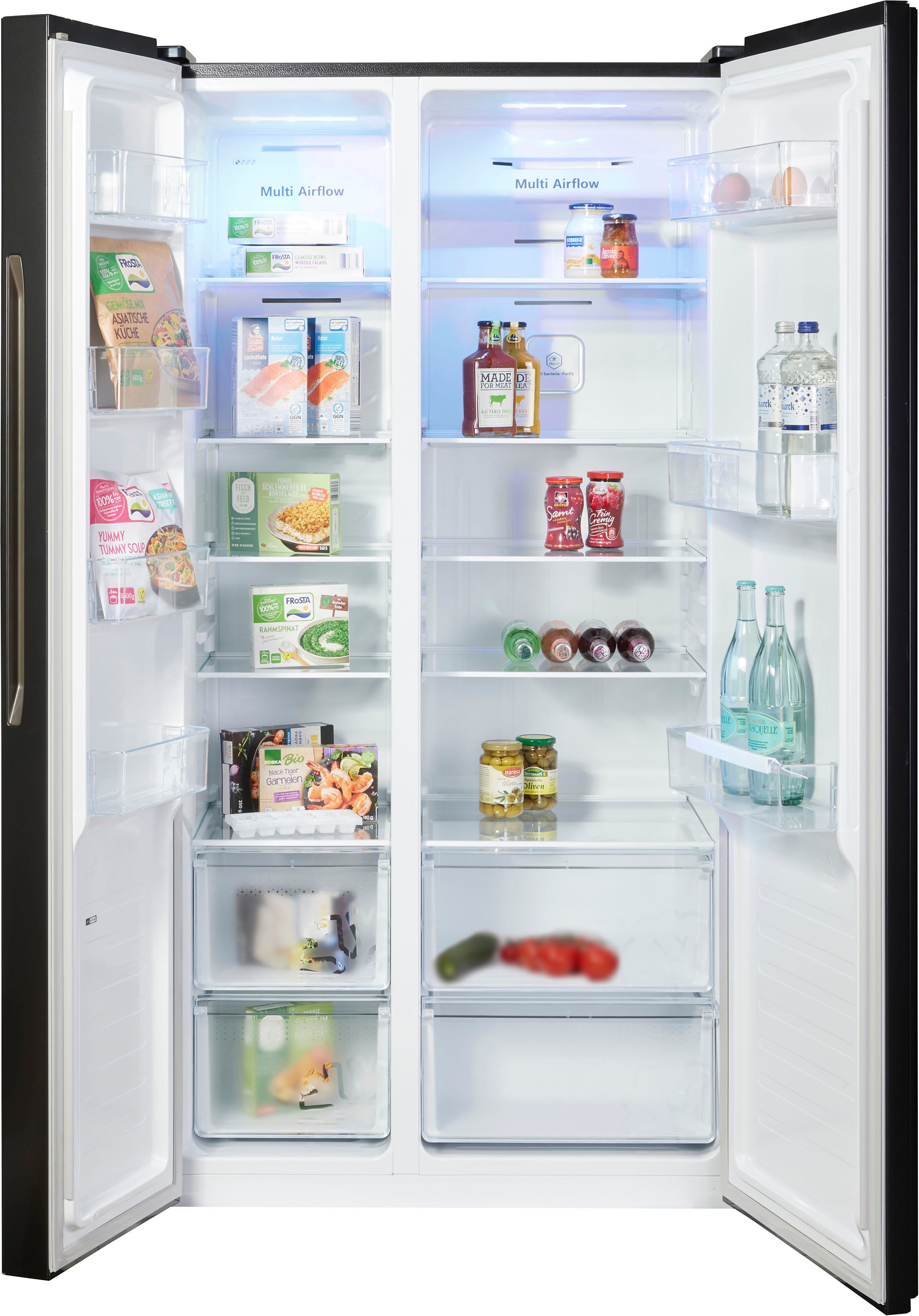 Hisense Side-by-Side RS677N4AFC, 178,6 cm hoch, 91 cm breit