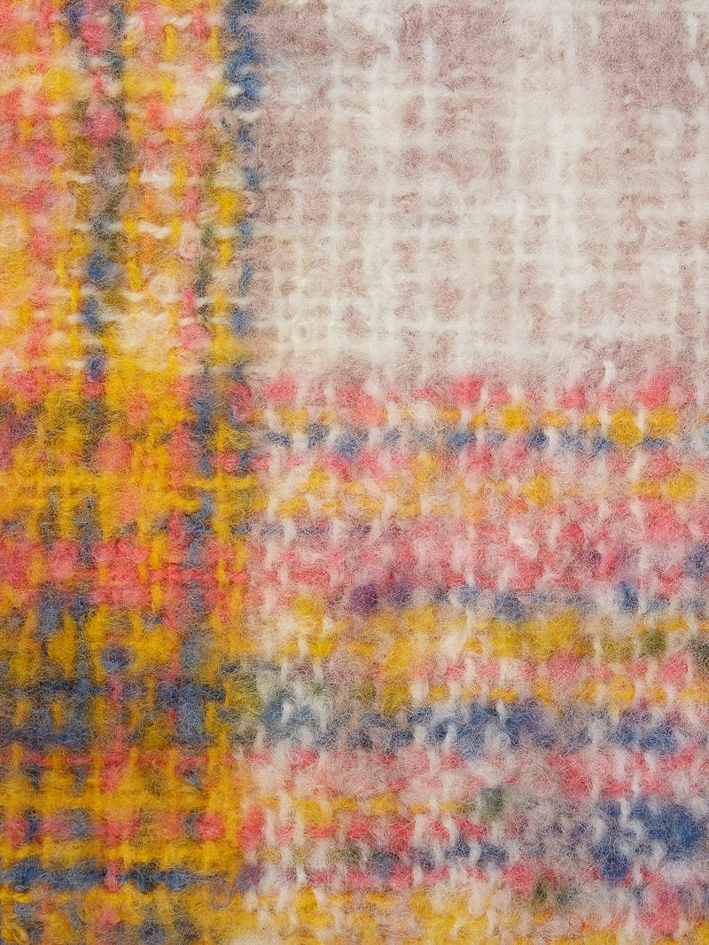 Schal mit Karomuster Modell 'Kristinam' in blau