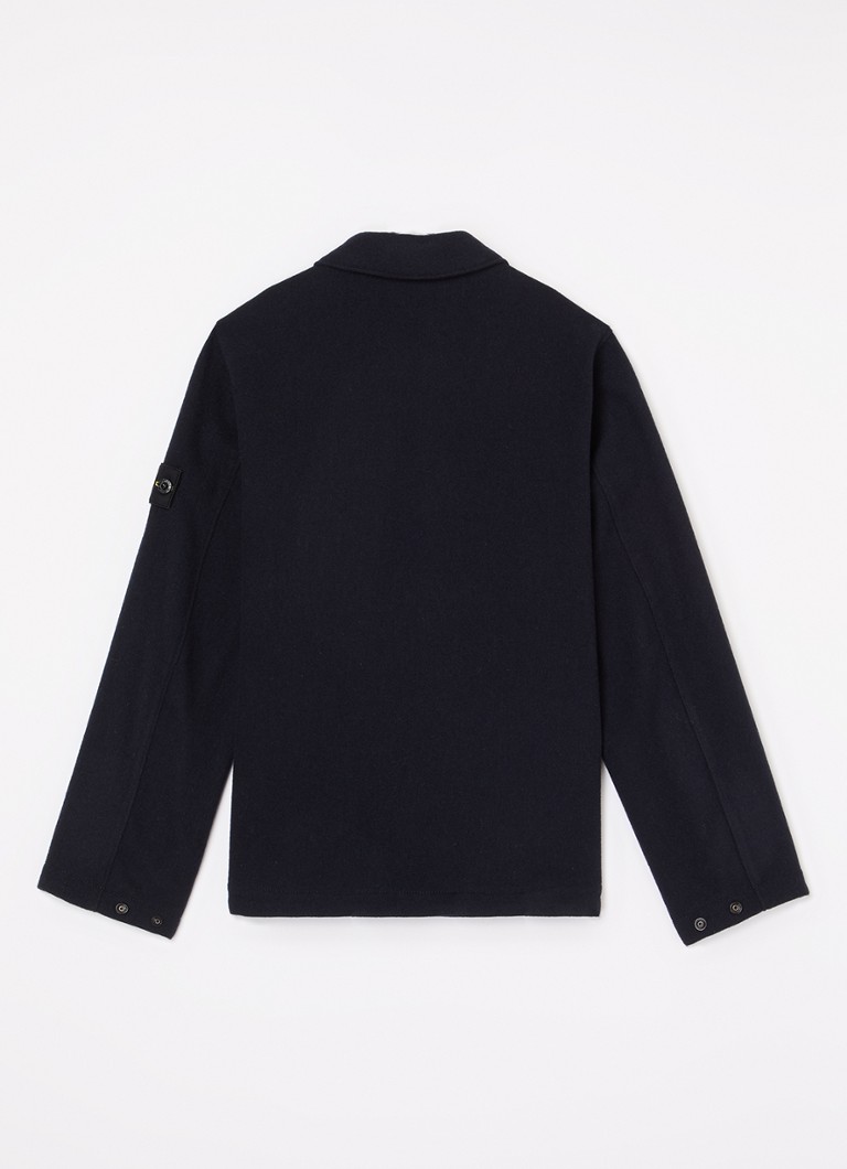Jachetă-cămașă Stone Island 10504 din amestec de lână